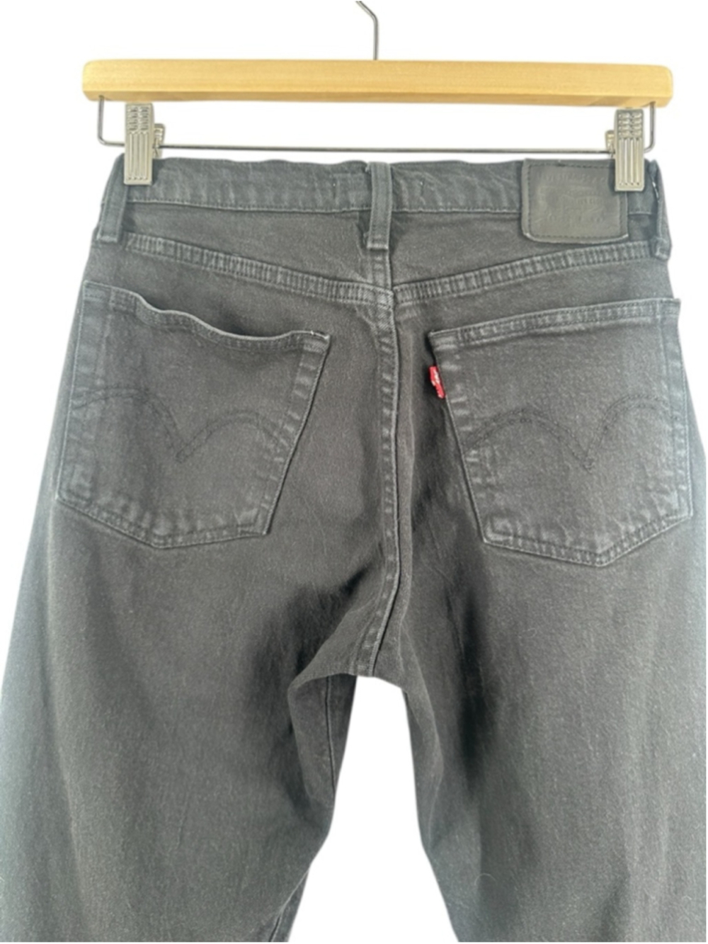 Levi's Wedgie Straight Denim Jeans black 90's y2k sz 25 - Picture 8 of 8